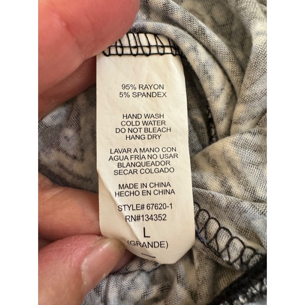 AMBIANCE Blue Tribal Design Elastic Waist Drawstring Strapless Jumpsuit Size L - Picture 8 of 12